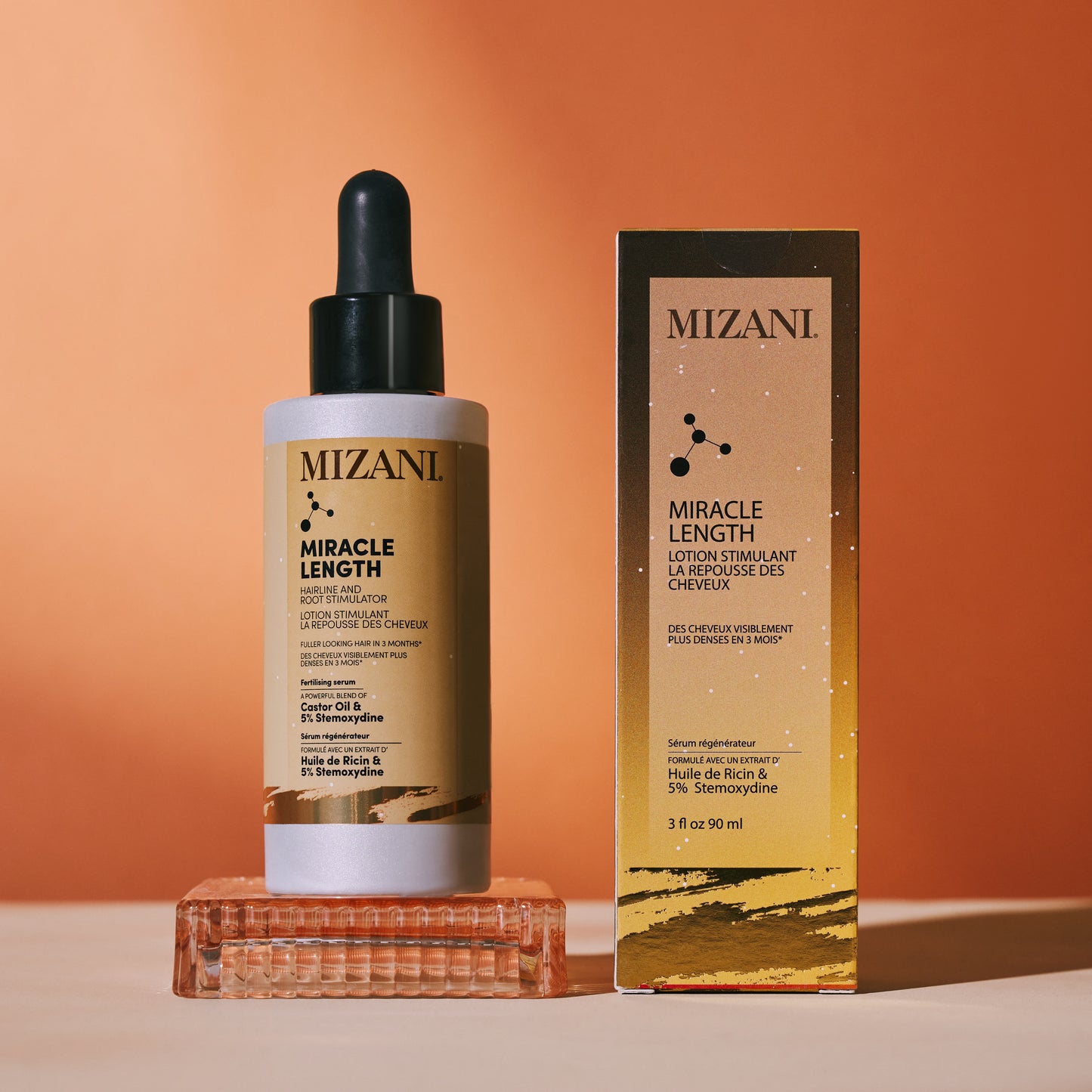 Mizani Anti Hair Loss Serum, Strengthening and Thickening Treatment, For Healthier-Looking Hair, Enriched with Castor Oil and Stemoxydine, 25 Miracle Length