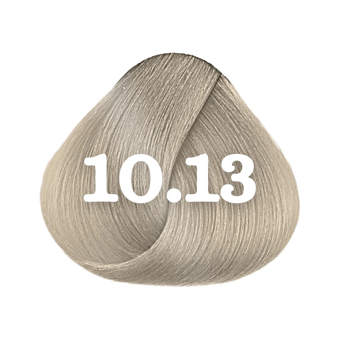 Close-up of hair strands in various shades created with L'Oréal DIA Light for a glossy finish.