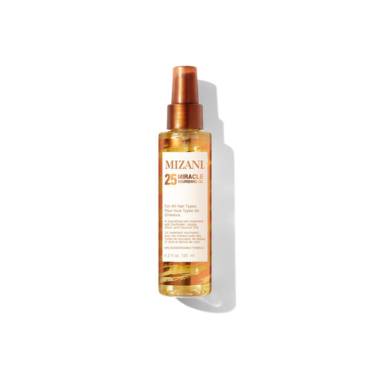 Mizani Nourishing Hair Oil, For All Hair Types, Infused with Coconut and Jojoba Oil, 25 Miracle Oil