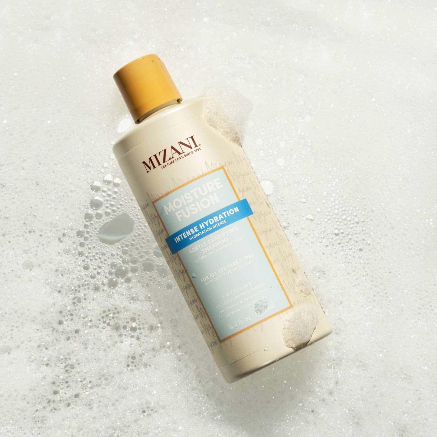 Mizani Moisture Fusion Gentle Clarifying Shampoo, For All Texture Types, Enriched With Coconut Oil and Charcoal