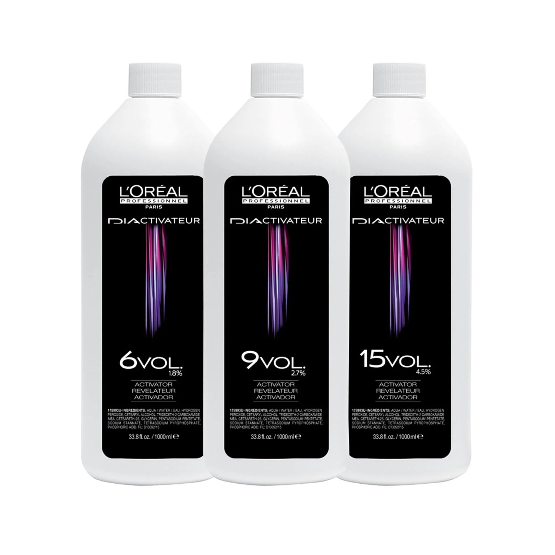L'Oréal Professionnel DIAActivateur Developer – 6, 9, 15 Volume options for professional hair color