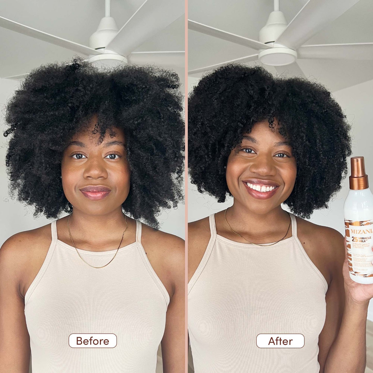 Mizani Leave-In Conditioner, For All Hair Types and Textures, Infused with Coconut and Fennel Seed Oil, 25 Miracle Milk