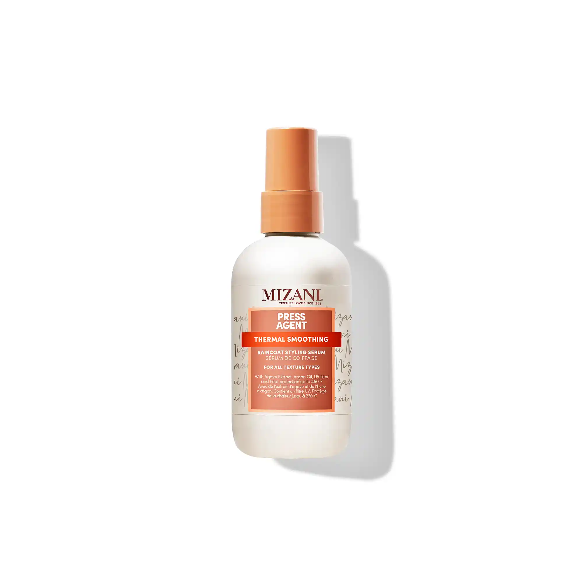 Mizani Thermal Styling Serum, Provides Hydration and Heat Protection Up to 230°C, For All Texture Types, Layerable, Infused with Argan Oil and Agave Extract, Press Agent Smoothing Styling Serum, 100ml