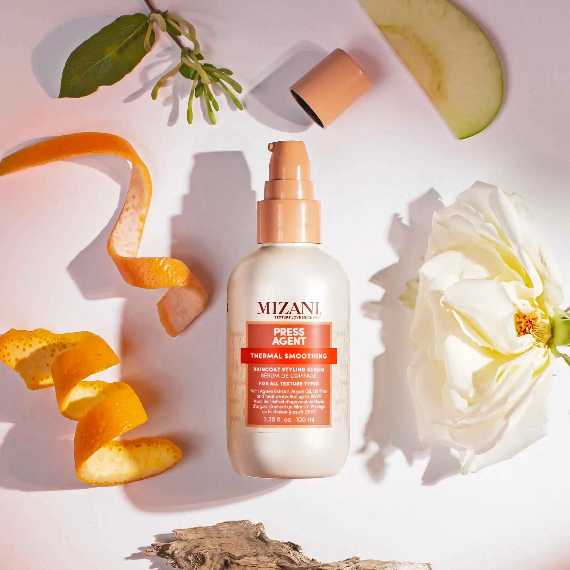 Mizani Thermal Styling Serum, Provides Hydration and Heat Protection Up to 230°C, For All Texture Types, Layerable, Infused with Argan Oil and Agave Extract, Press Agent Smoothing Styling Serum, 100ml - Image 6