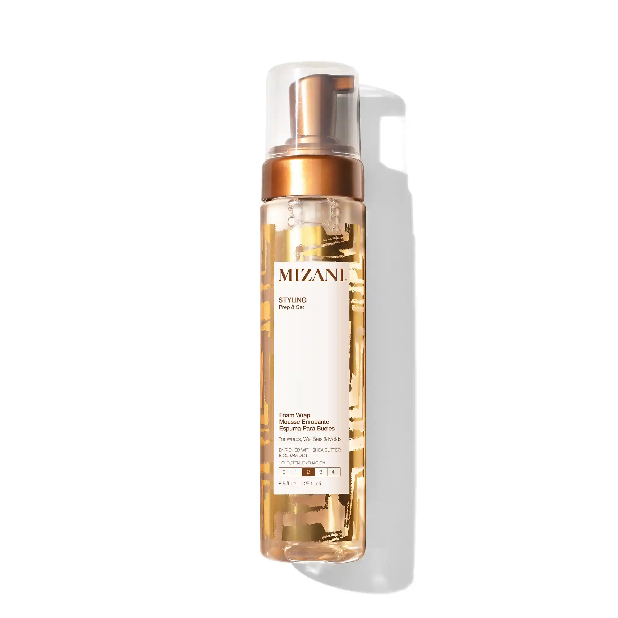 Mizani Styling Mousse, For Wavy To Curly Hair, Preps Hair For Wraps, Wet Sets and Molds, Enriched With Monoi Oil and Shea Butter, Styling Foam Wrap, 250ml