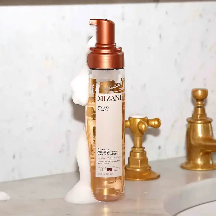 Mizani Styling Mousse, For Wavy To Curly Hair, Preps Hair For Wraps, Wet Sets and Molds, Enriched With Monoi Oil and Shea Butter, Styling Foam Wrap, 250ml - Image 5
